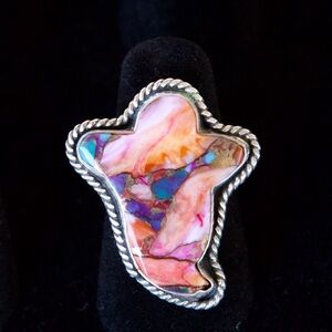 Vibrant Multicolor Silver Ring
